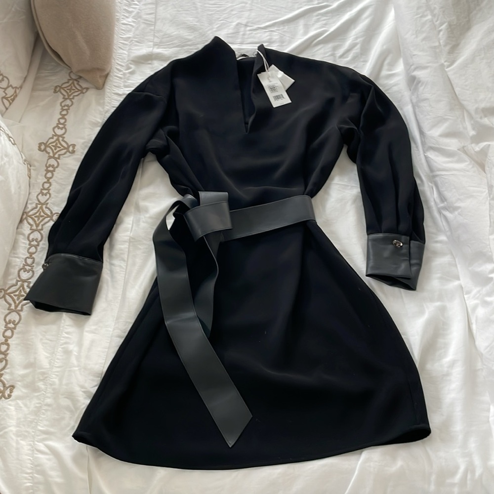 Vince Black Shirt Dress New with Tags
